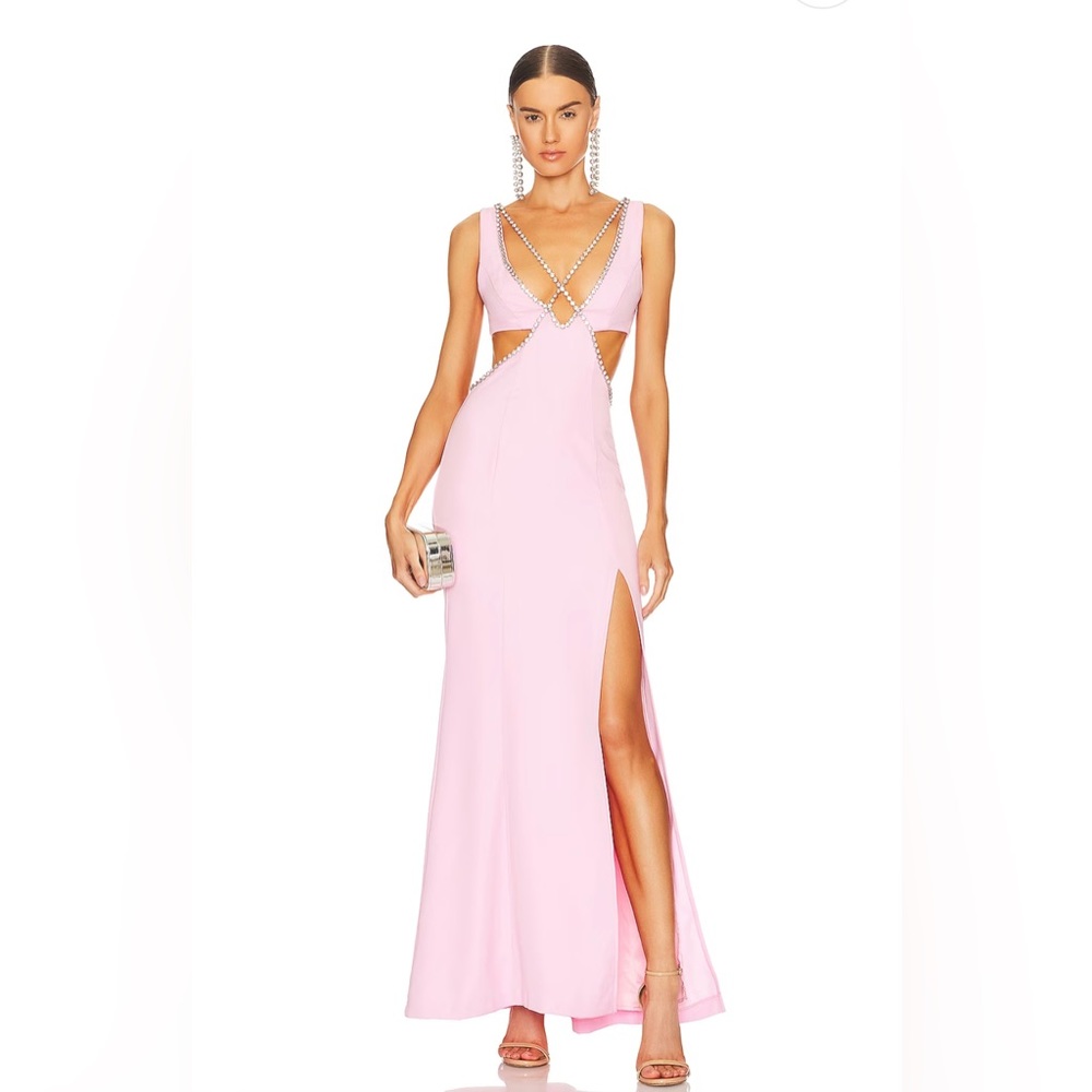 MAJORELLE Matteson Gown in Bubblegum Pink